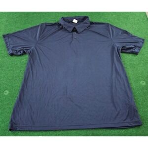 Mens Adult 2XL Navy Blue Short Sleeve Polo Casual Golf